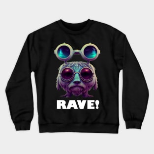 Techno Shirt - Techno Organism - Catsondrugs.com - rave, edm, festival, techno, trippy, music, 90s rave, psychedelic, party, trance, rave music, rave krispies, rave flyer Crewneck Sweatshirt